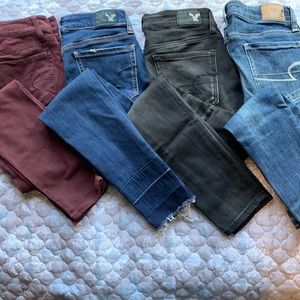 Lot of 4 American Eagle jeans